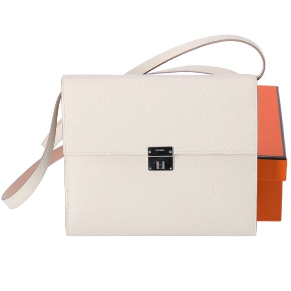 HERMES Clic 16 Wallet Crossbody Cream Craie Veau Epsom - Picture 1 of 8